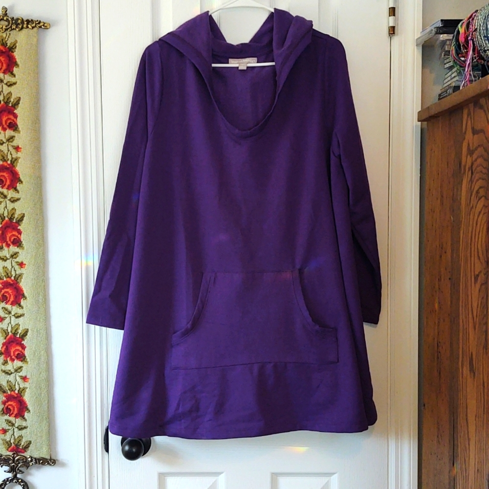 Woman Within Hooded Sweatshirt with Swing Bottom Size 18/20
